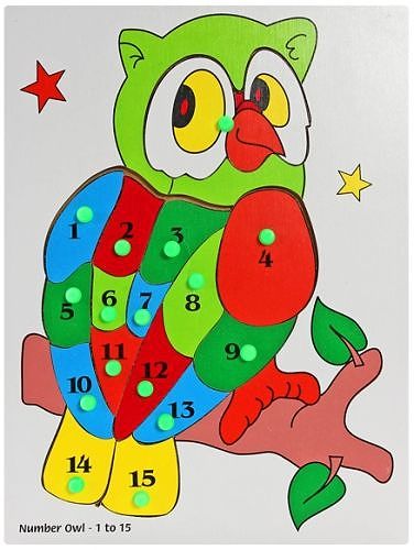 Little Genius - Wooden Number Owl 1-15