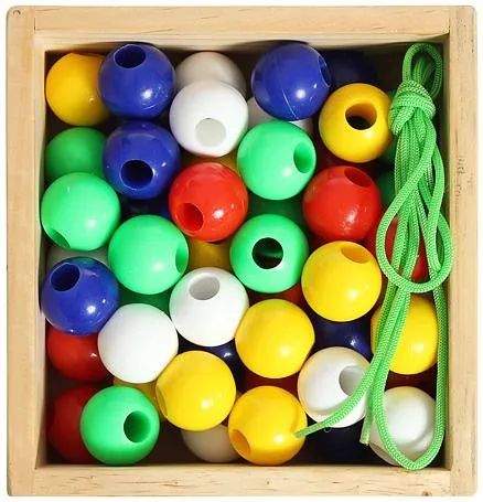 Little Genius Plastic 50 Beads Set - Multicolour