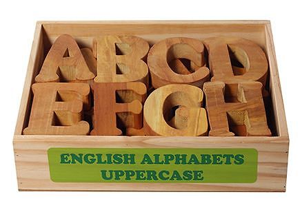 Little Genius English Wooden Alphabets Uppercase - 26 Pieces
