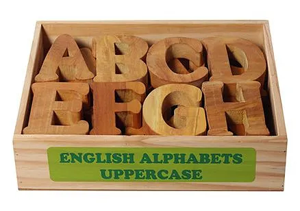 Little Genius English Wooden Alphabets Uppercase - 26 Pieces
