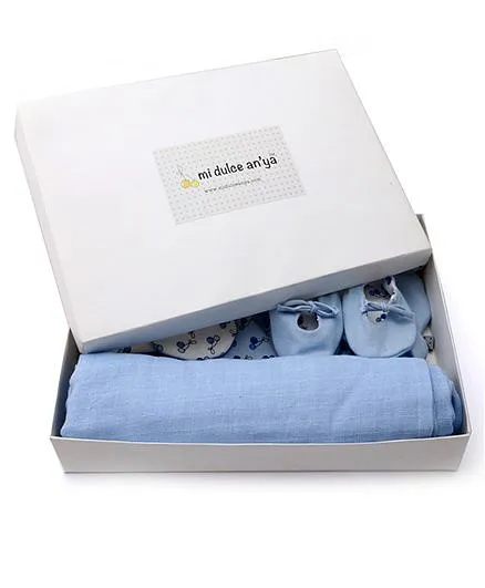 Mi Dulce An'ya Organic Cotton Gift Set Pack of 5 - Blue