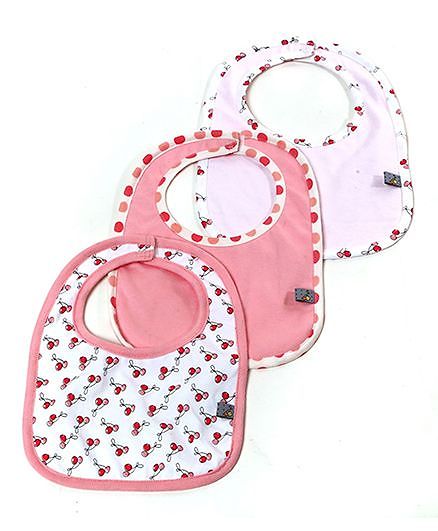 Mi Dulce An'ya Organic Cotton Bibs Set of 3 - Pink