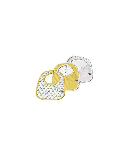 Mi Dulce An'ya Organic Cotton Bibs Set of 3 - Yellow White