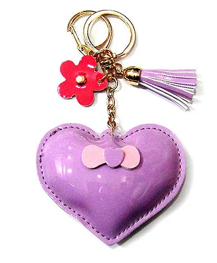 EZ Life Cute Heart Shape Keychain - Lilac Purple