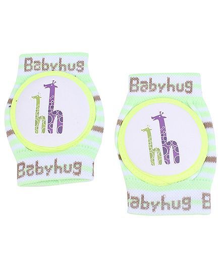 Babyhug Elbow & Knee Protection Pads Giraffe Print - Green And White