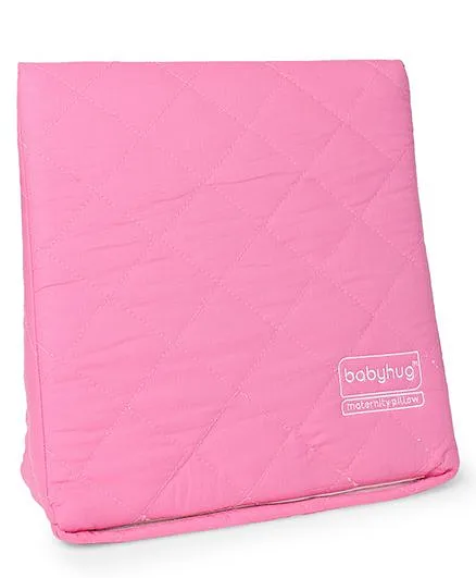 Babyhug Maternity Wedge Pillow With Quilted Cover - Pink