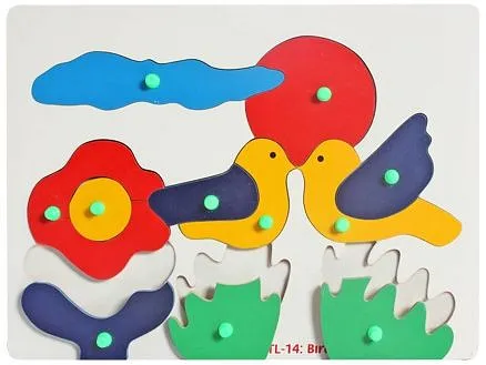 Little Genius - Birds With Sun Wooden Puzzle