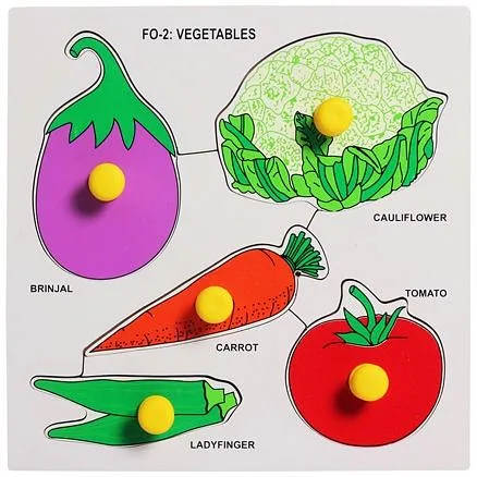 Little Genius - Wooden Vegetables Tray