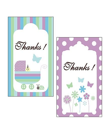 Prettyurparty Baby Shower Thank You Cards Pack of 2 - Multi Color