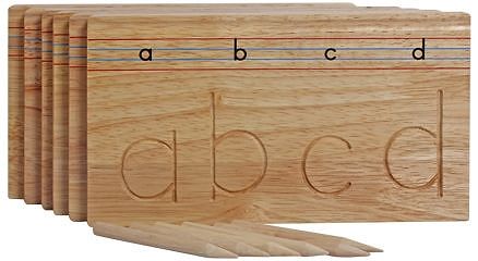 Little Genius Wooden Carving English Alphabets Lowercase - Set of 6 Trays