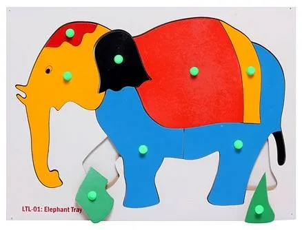 Little Genius - Wooden Elephant Puzzle