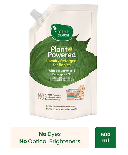 Mother Sparsh Plant Powered Baby Laundry Liquid Detergent - 500 ml