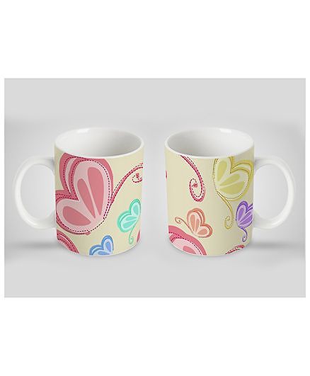 Stybuzz Kids Ceramic Mug Butterfly Print Multicolor 300 ml - Single Piece