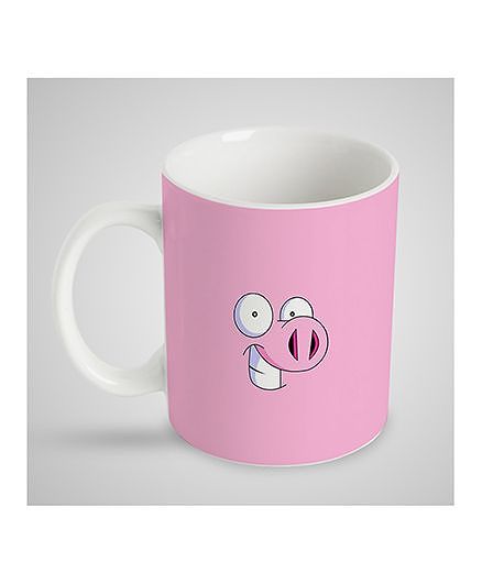 Stybuzz Kids Ceramic Mug Cute Print White & Pink - 300 ml