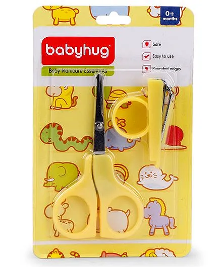 Babyhug Scissors & Nail Clipper Set - Yellow