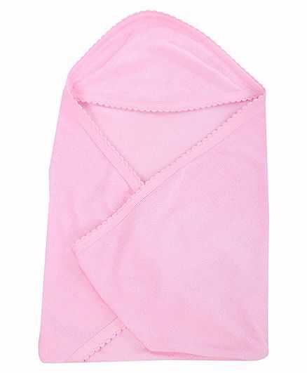 Tinycare Plain Hooded Towel - Pink