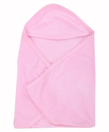 Tinycare Plain Hooded Towel - Pink