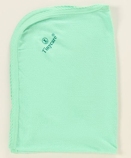 Tinycare Plain Hooded Towel - Green