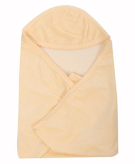 Tinycare Plain Hooded Towel - Cream