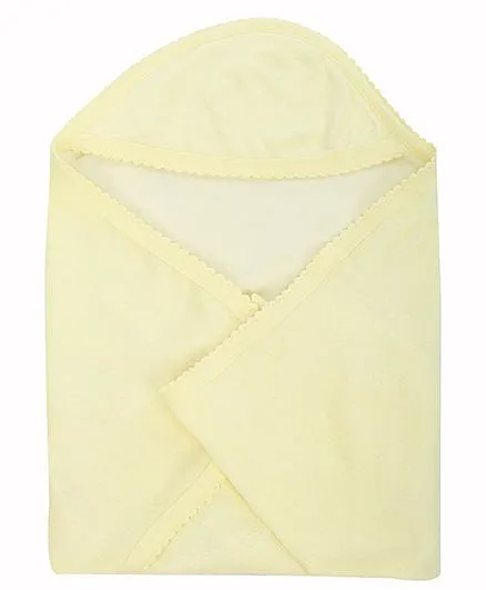Tinycare Plain Hooded Towel - Light Yellow