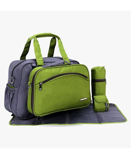My Milestones Diaper Bag Duo Detach - Grey Green