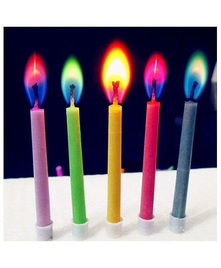 Funcart Birthday Candles With Colored Flames