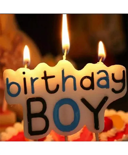 Funcart Birthday Glitter Candle - Blue