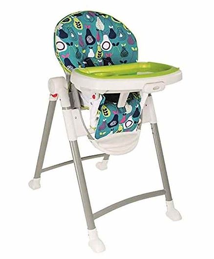 Graco Foldable High Chair Contempo with Wheels - Sea Green