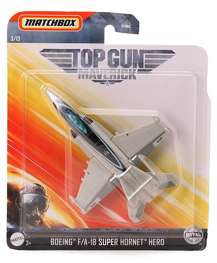 Matchbox Die Cast Free Wheel Dark Star Plane Toy - Grey