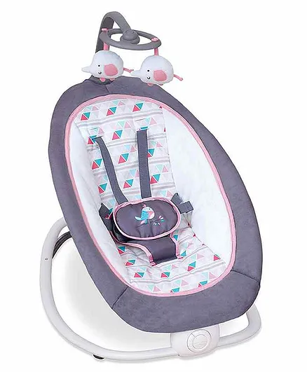 Mastela Fold Up Rocker with Toys - Grey