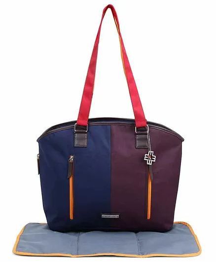 My Milestones Traveller Diaper Bag with Changing Mat - Navy Blue