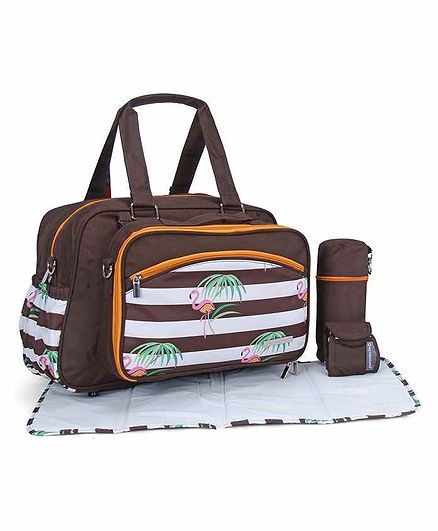 My Milestones Diaper Bag with Accessories - Brown