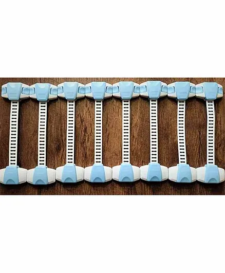 Blossom Adjustable Multi Utility Latch Pack of 8 - Blue