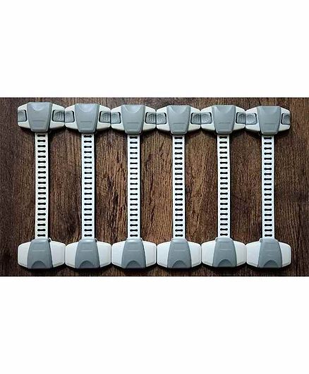 Blossom Adjustable Multi Utility Latch Pack of 6 - Grey