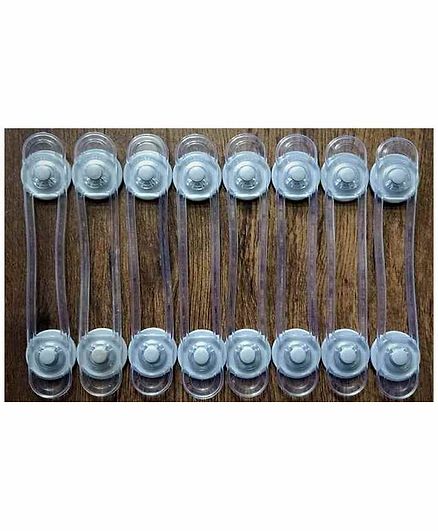 Blossom Child Proofing Multi Utility Latch Pack of 8 - Grey