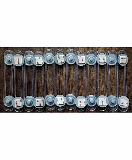 Blossom Child Proofing Multi Utility Latch Pack of 12 - Grey