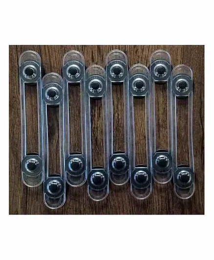 Blossom Child Proofing Multi Utility Waterproof Latch Pack of 8- Black
