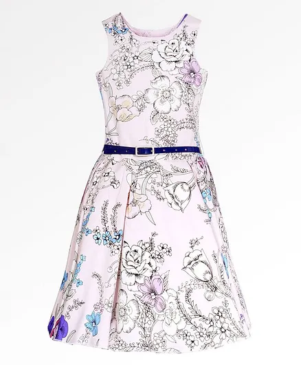Naughty Ninos Sleeveless Flower Printed Dress - Light Pink