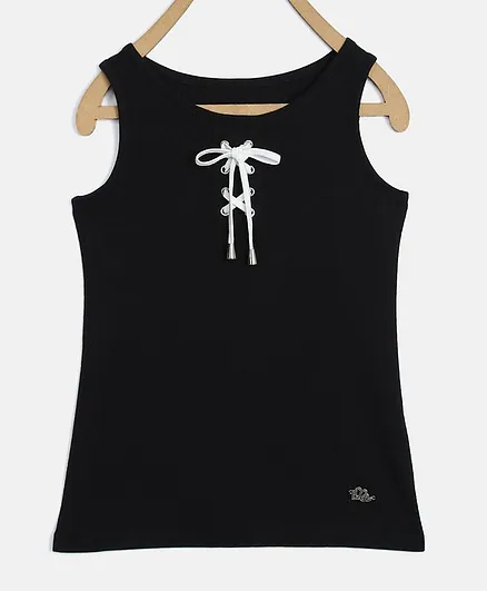 Elle Kids Solid Sleeveless Top - Black