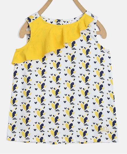 Elle Kids Hearts Print Sleeveless Top - Multi Color