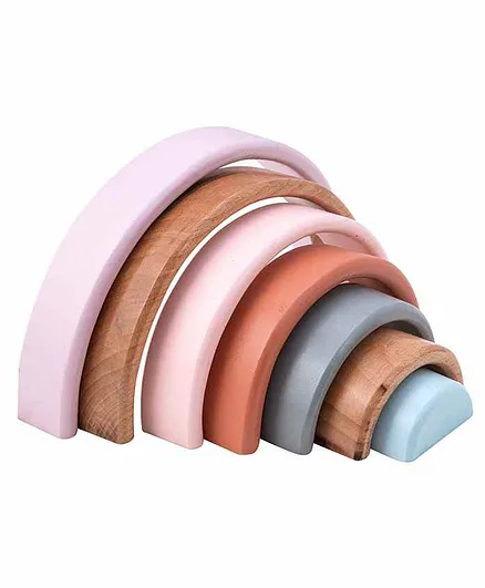 Theoni Wooden Rainbow Stacker Arches Multicolor - 7 Pieces