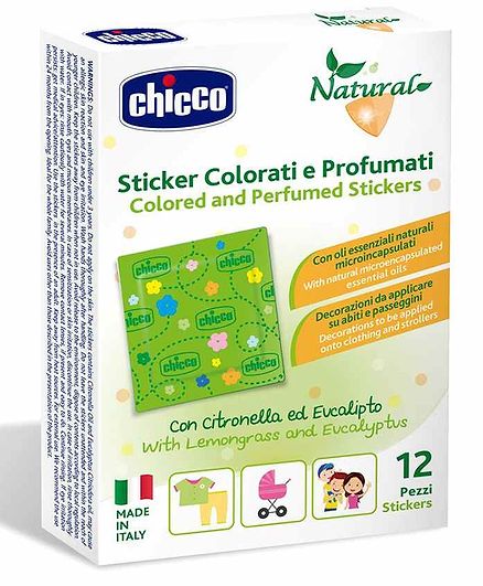 Chicco Colored & Perfumed Mosquito Repellent Stickers - 12 Pieces