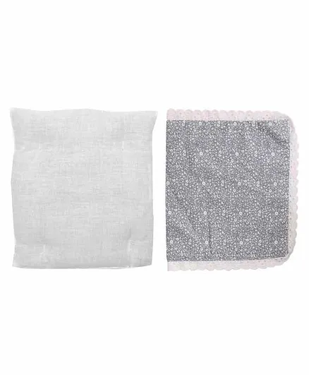Grandma's Premium Finger Millet Pillow with 2 Pillow Covers - Grey