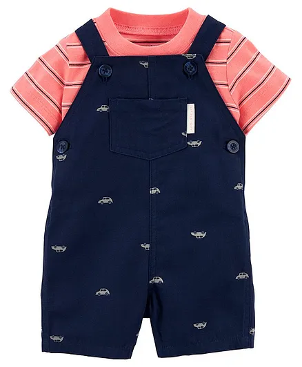 Carter's 2-Piece Car Tee & Shortall Set - Navy Blue