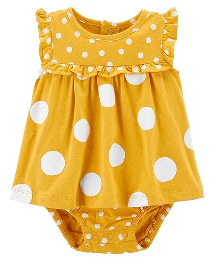 Carter's Polka Dot Sunsuit - Yellow