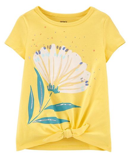 Carter's Floral Jersey Tee - Yellow