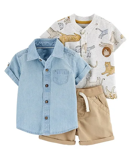 Carter's 3-Piece Tiger Little Short Set - Blue
