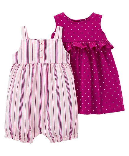 Carter's 2-Pack Romper & Dress Set - Pink