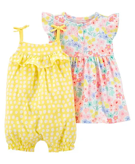 Carter's 2-Pack Romper & Dress Set - Yellow