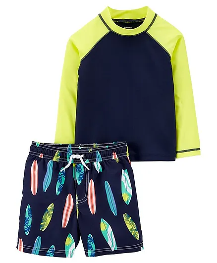 Carter's Surfboard Rashguard Set - Green